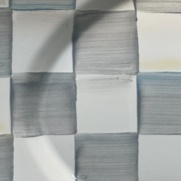 Sterling Check Enamel Oval Platter -NEW - Picture 2 of 15